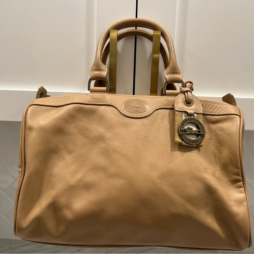 LONGCHAMP Au Sultan satchel tote tan leather